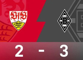德甲战报：门兴3-2逆转斯图加特，莫希亚传射终结六连败
