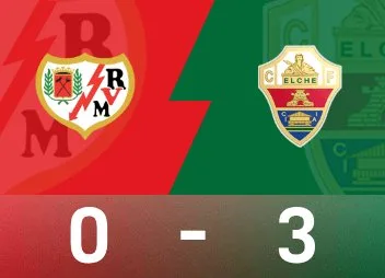 西甲战报：巴莱拉破门，埃尔切3-0完胜巴列卡诺